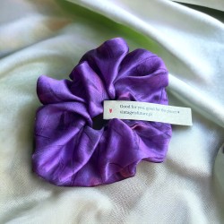 Jedwabna gumka do włosów scrunchie PREMIUM Regal Amethyst