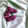 Jedwabna gumka do włosów scrunchie Starry Merlot Elegance