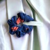 Jedwabna gumka do włosów scrunchie Nautical Ember