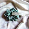 Jedwabna gumka do włosów scrunchie Emerald Plaid