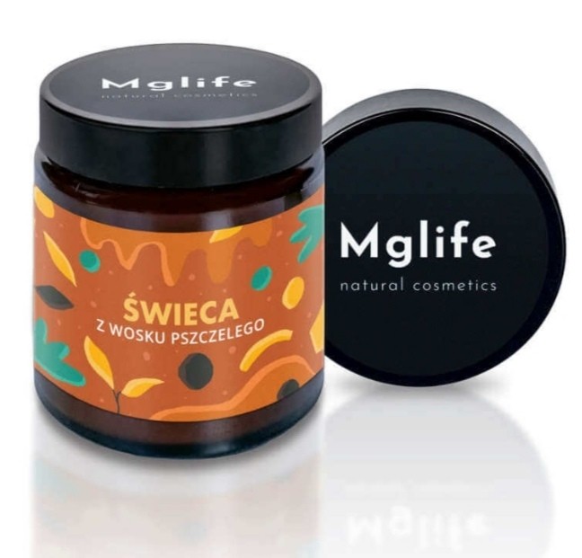 Świeca z wosku pszczelego | 120ml | Mglife