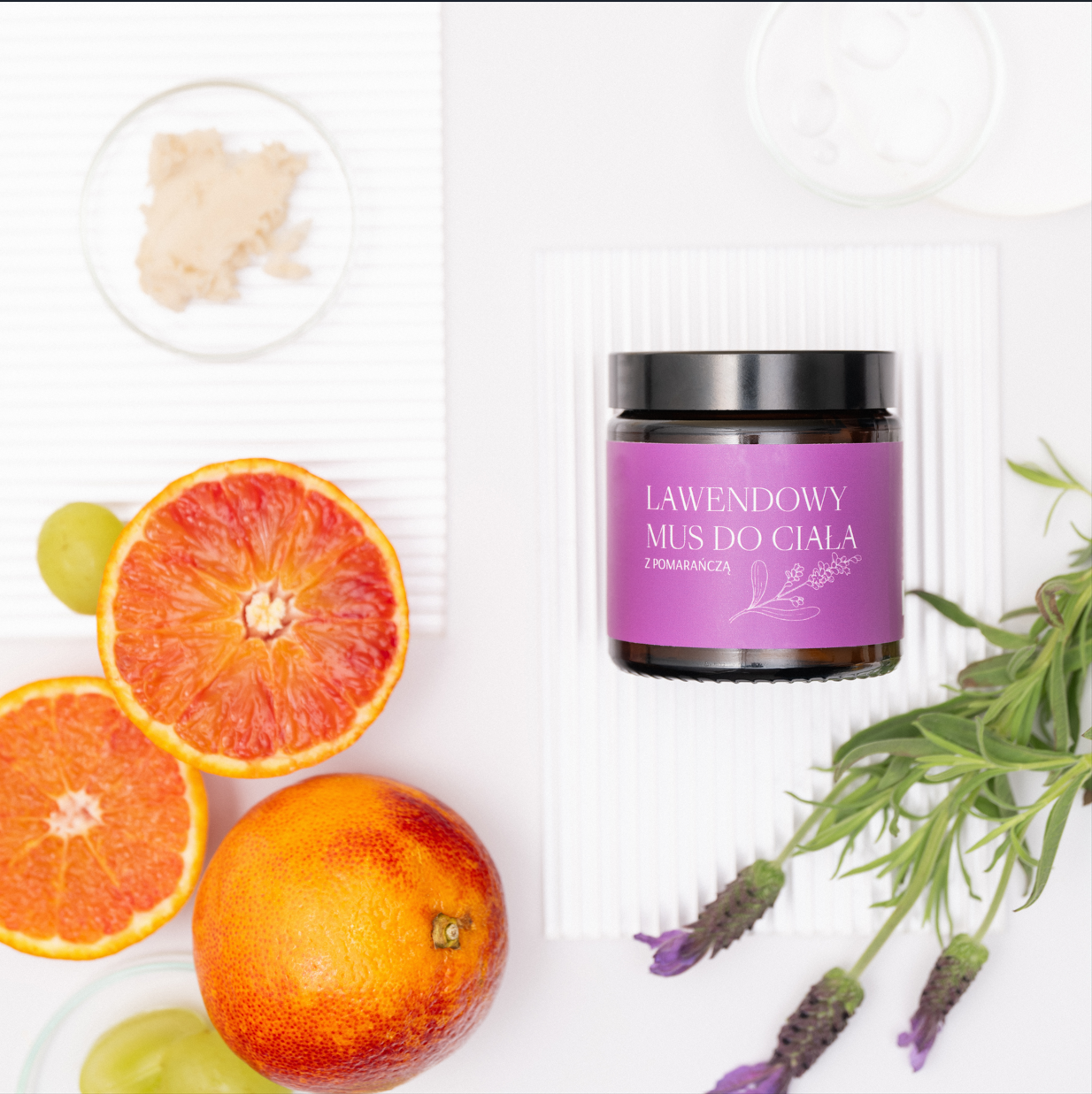 Lawendowy mus do ciała z pomarańczą | 120ml | Mglife