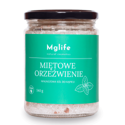Miętowe orzeźwienie magnezowa sól do kąpieli | 540g | Mglife