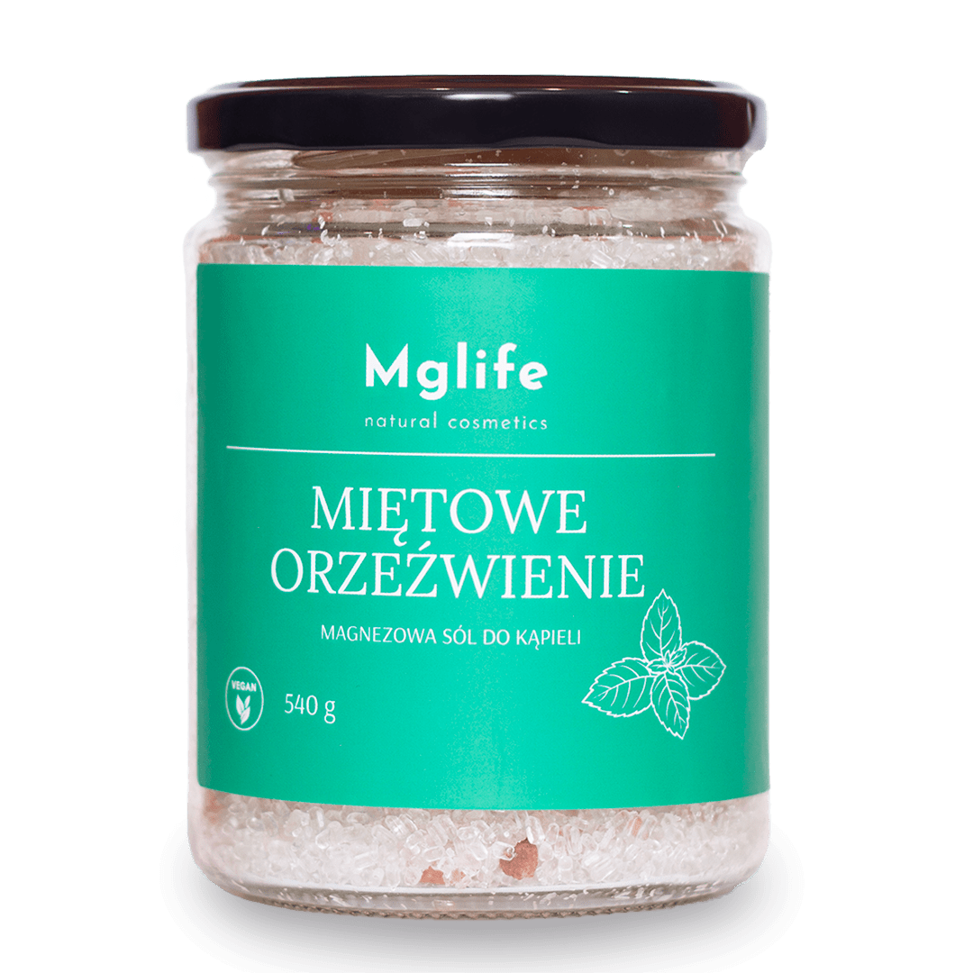 Miętowe orzeźwienie magnezowa sól do kąpieli | 540g | Mglife