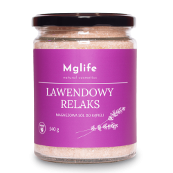 Lawendowy relaks magnezowa sól do kąpieli | 540g | Mglife