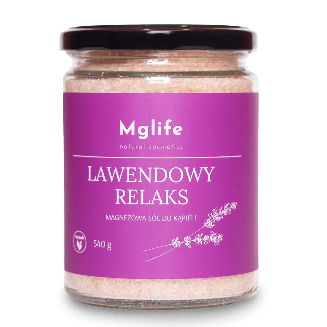 Lawendowy relaks magnezowa sól do kąpieli | 540g | Mglife