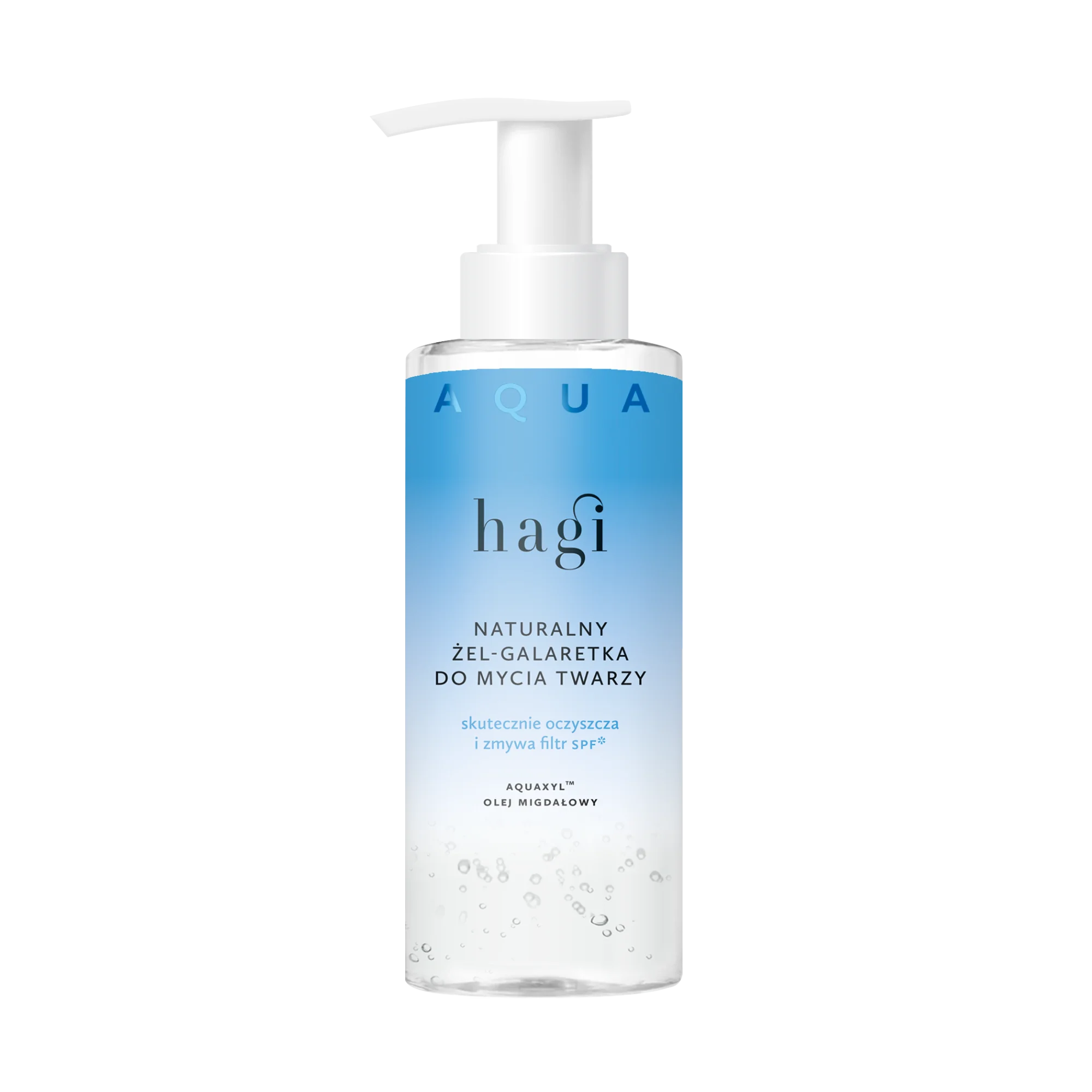 Aqua – galaretka-żel do mycia twarzy z Aquaxyl™ i pantenolem | 150 ml | Hagi