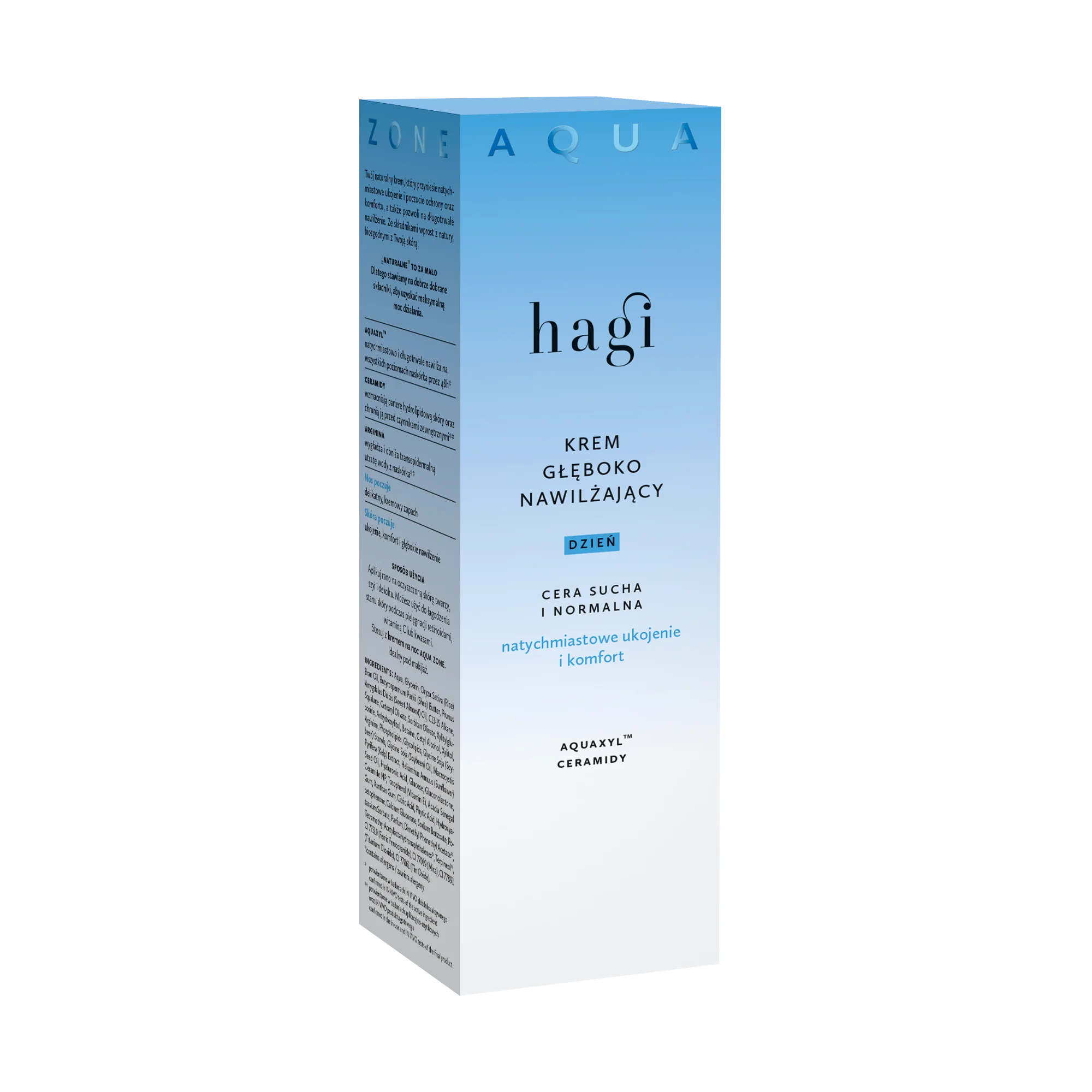 Aqua – krem głęboko nawilżający na dzień z ceramidami i Aquaxyl™ | 50 ml | Hagi