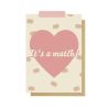 Kartka okolicznościowa "It's a match!" | Pink Pug