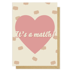 Kartka okolicznościowa "It's a match!" | Pink Pug