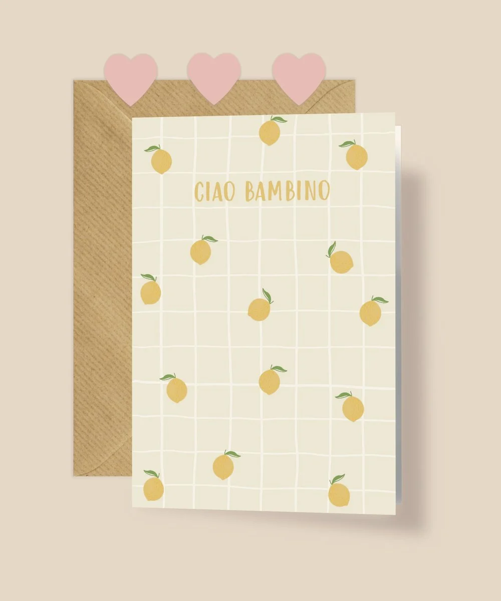 Kartka okolicznościowa "Ciao Bambino" | Pink Pug