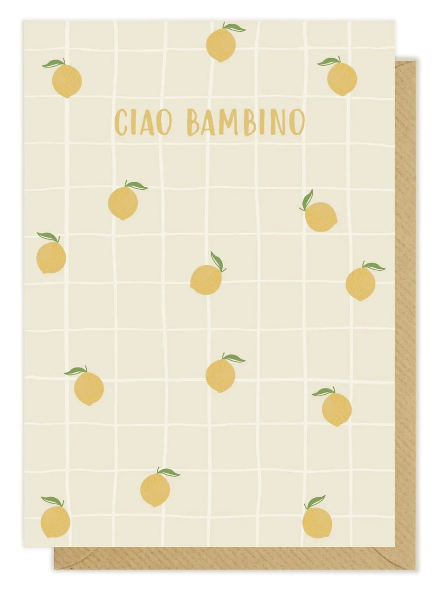 Kartka okolicznościowa "Ciao Bambino" | Pink Pug