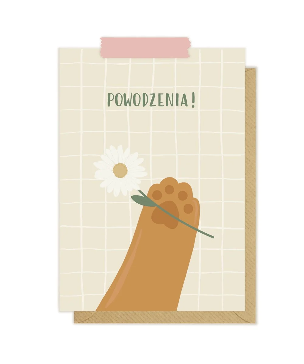 Kartka okolicznościowa "Powodzenia!" | Pink Pug