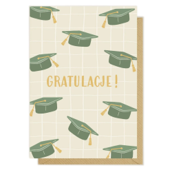 Kartka okolicznościowa "Gratulacje!" dla absolwentów | Pink Pug