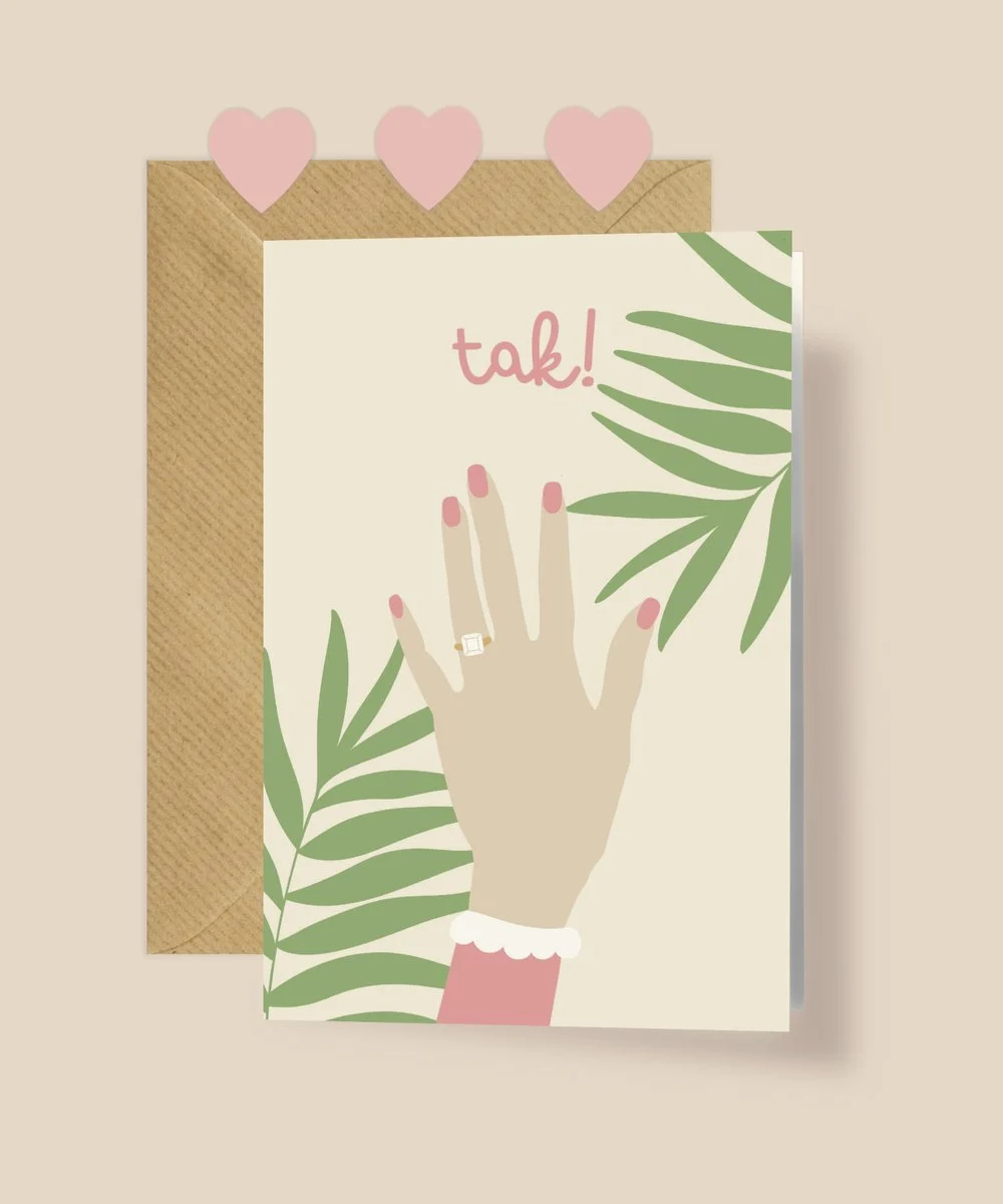 Kartka okolicznościowa "Tak!" | Pink Pug