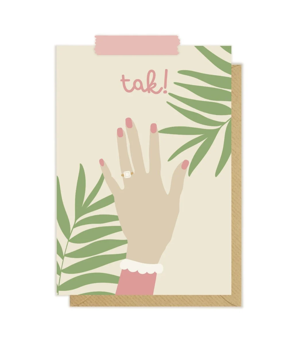 Kartka okolicznościowa "Tak!" | Pink Pug