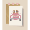 Kartka okolicznościowa "Para Młoda - buldożki francuskie" | Pink Pug