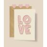 Kartka okolicznościowa "LOVE" | Pink Pug