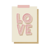 Kartka okolicznościowa "LOVE" | Pink Pug