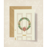 Kartka okolicznościowa "Świąteczny Wianek na Drzwiach" | Pink Pug