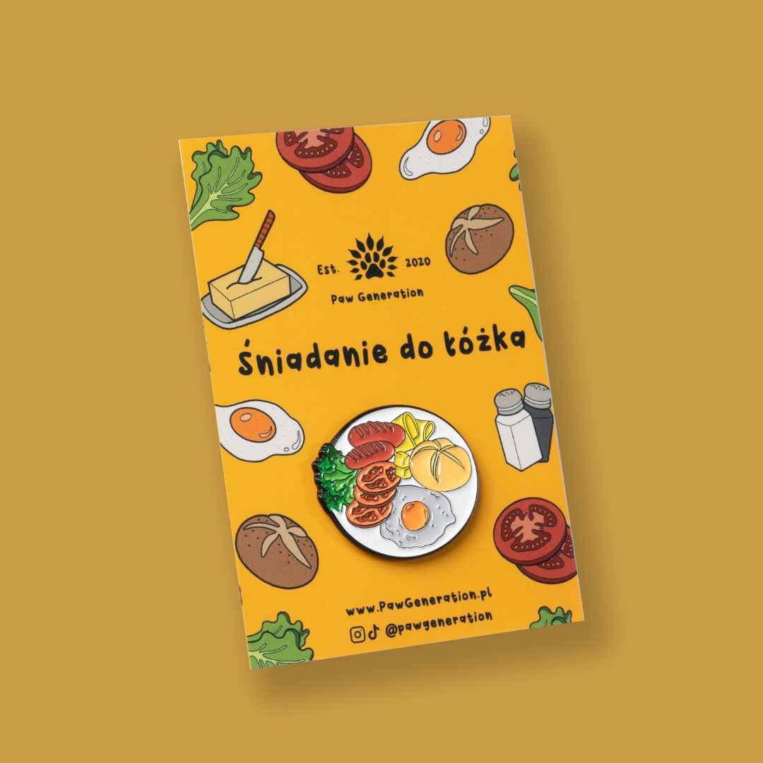 Pin Śniadanie do łóżka | metalowy | 3,5 cm | Paw Generation