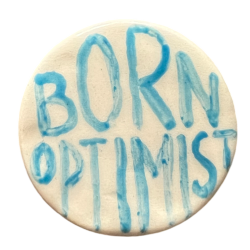 Ceramiczny Magnes na Lodówkę "BORN OPTIMIST"