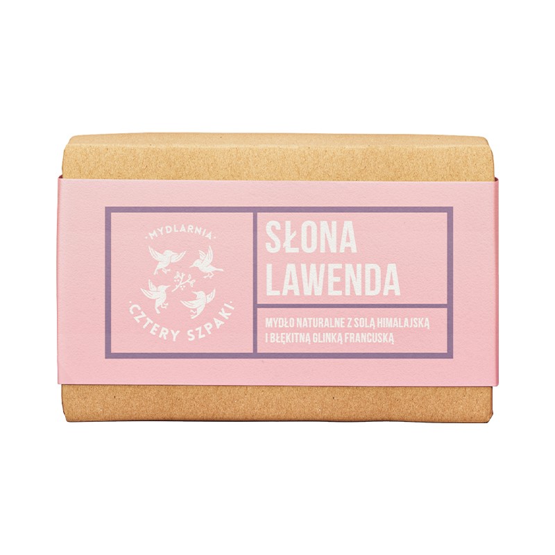 Słona Lawenda | Naturalne Mydło w Kostce | 110 g | 4 Szpaki