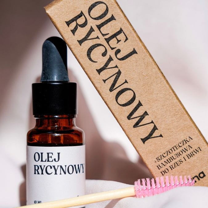 Olej rycynowy do brwi i rzęs ze szczoteczką | 10 ml | auna pure