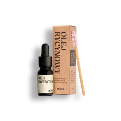 Olej rycynowy do brwi i rzęs ze szczoteczką | 10 ml | auna pure
