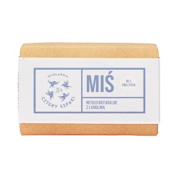 Miś z lanoliną | Naturalne Mydło w Kostce | 110 g | 4 Szpaki