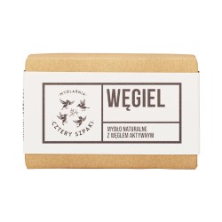 Węgiel | naturalne mydło w kostce | 110 g | 4 Szpaki