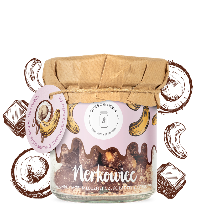 Nerkowiec w mlecznej czekoladzie z kokosem | Orzechownia | 150 g