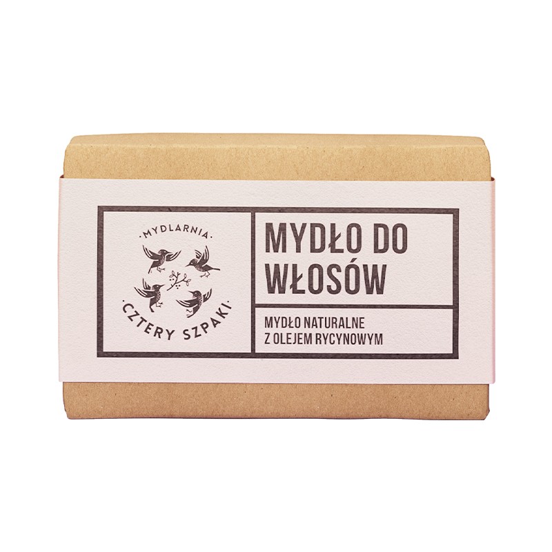 Mydło do włosów z olejem rycynowym | 110 g | 4 Szpaki