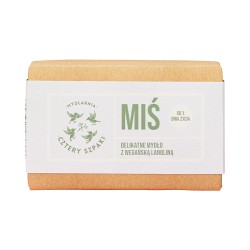 Miś z wegańską lanoliną | Naturalne Mydło w Kostce | 110 g | 4 Szpaki