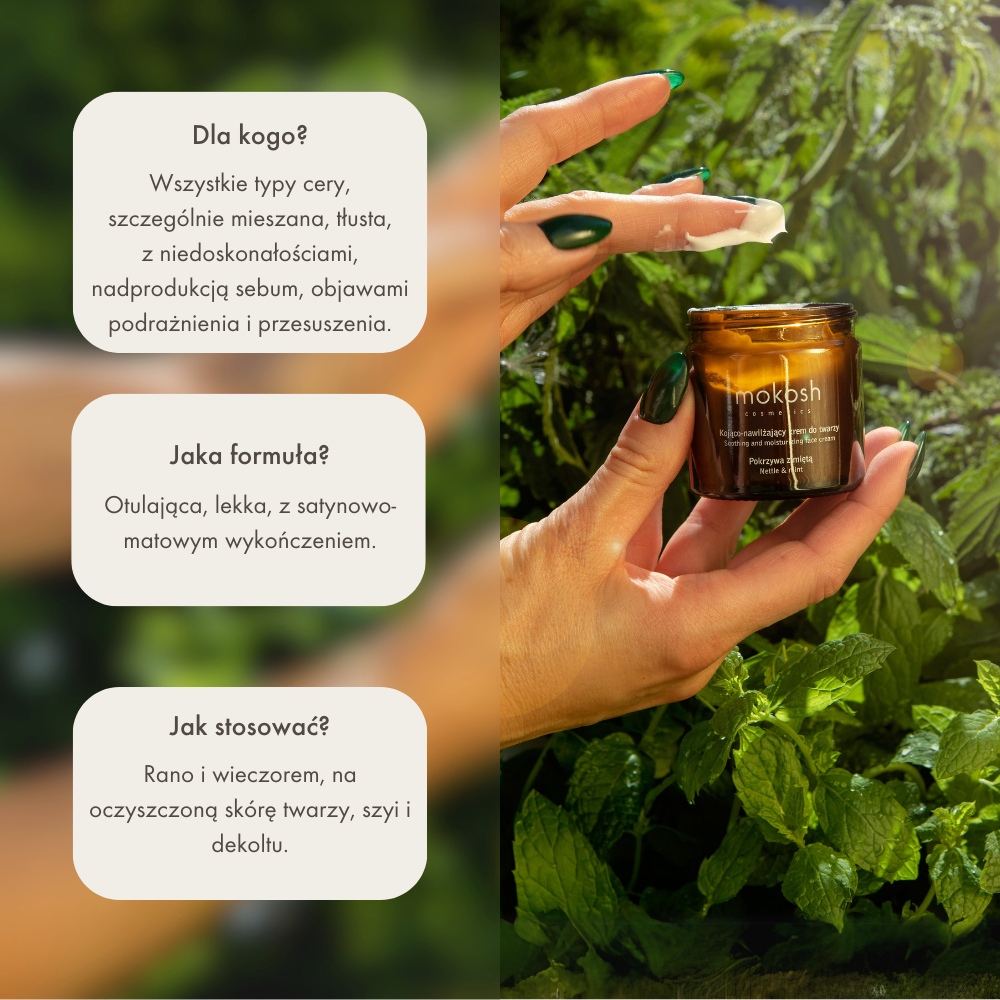 Kojąco-Nawilżający Krem Pokrzywa z Miętą | Mokosh | 60 ml