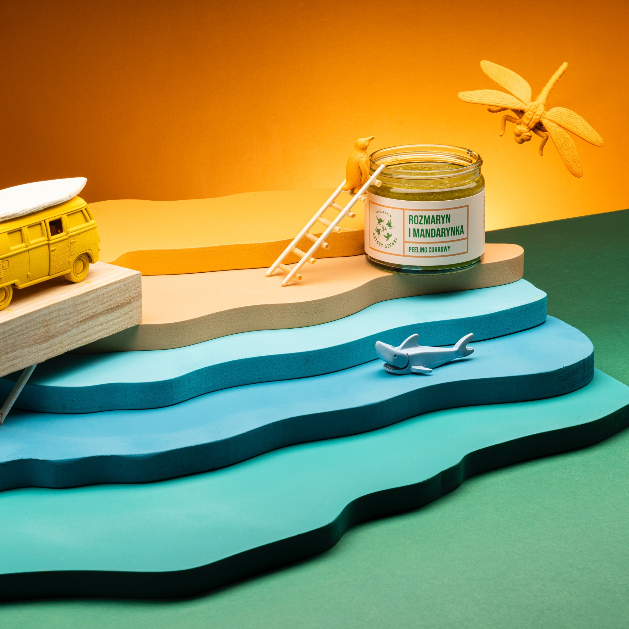 Rozmaryn i mandarynka - peeling cukrowy | 250ml | 4szpaki