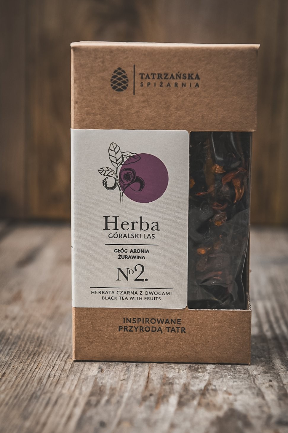 Herbata Góralski Las | czarna z owocami leśnymi i hibiskusem | 100 g, Tatrzańska Spiżarnia