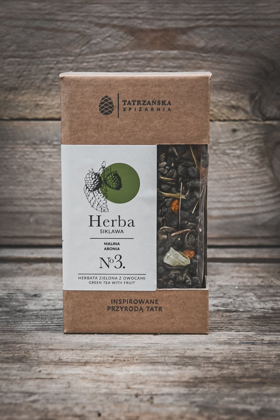 Herba SIKLAWA – zielona herbata z rokitnikiem i aronią | 100g | Tatrzańska Spiżarnia