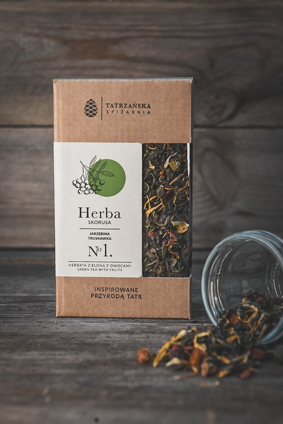 Herba Skorusa | zielona herbata z owocami | 100 g | Tatrzańska Spiżarnia