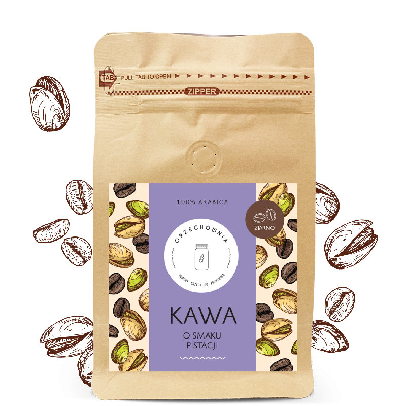 Kawa ziarnista o smaku pistacji | 200 g | Orzechownia