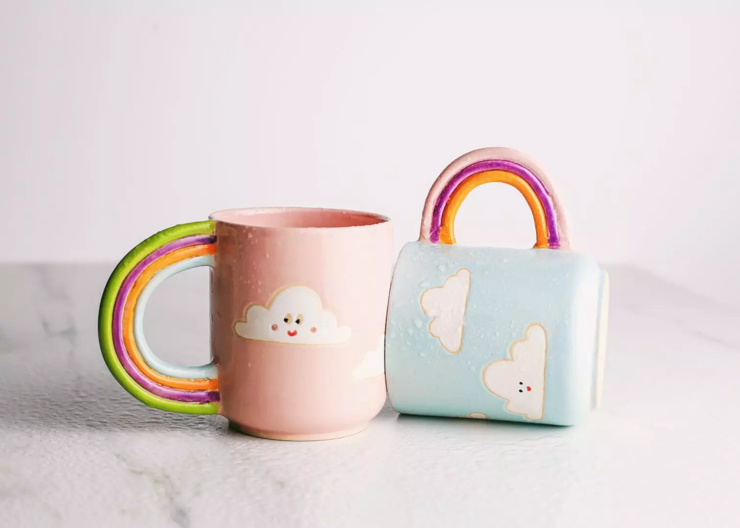 Kubek chmurka - różowy | 300ml | Naturalnie Studio