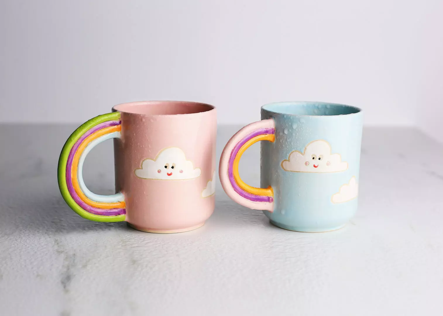 Kubek chmurka - różowy | 300ml | Naturalnie Studio