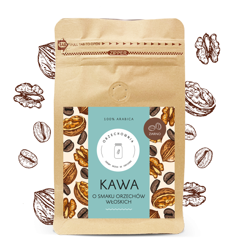 Kawa ziarnista o smaku orzechów włoskich | 200 g | Orzechownia