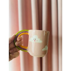 Kubek chmurka - różowy | 300ml | Naturalnie Studio