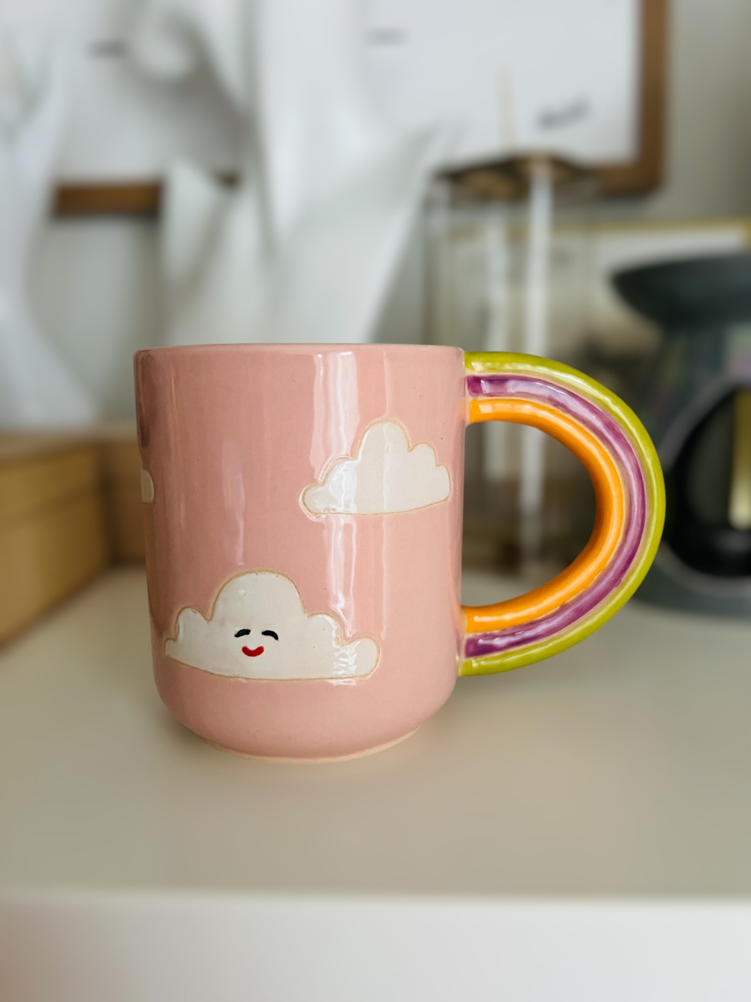 Kubek chmurka - różowy | 300ml | Naturalnie Studio