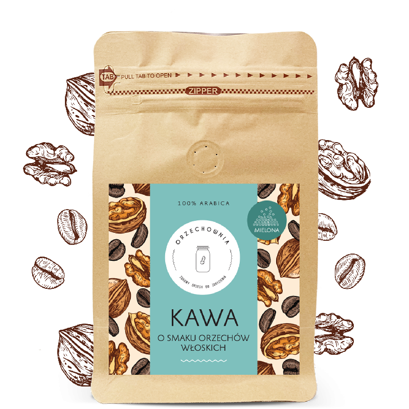 Kawa mielona o smaku orzechów włoskich | 200 g | Orzechownia