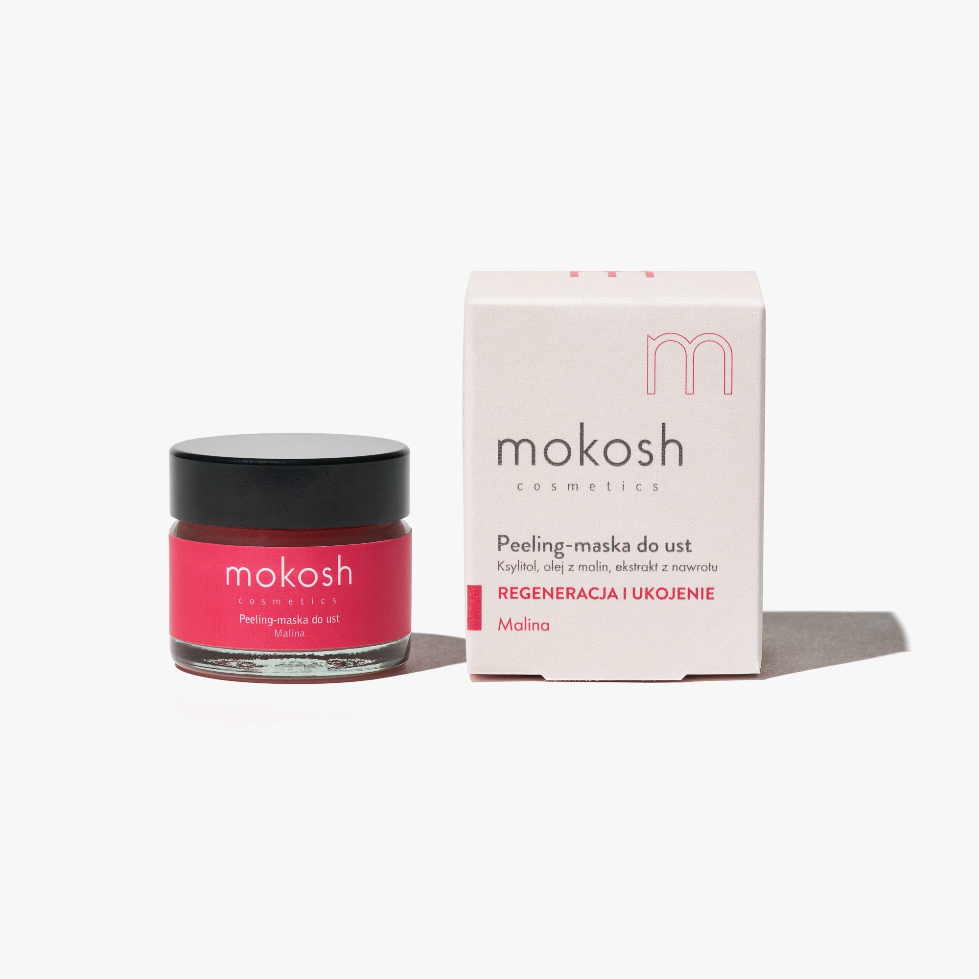Peeling-Maska do Ust Malina | 15 ml | Mokosh – regeneracja i gładkość