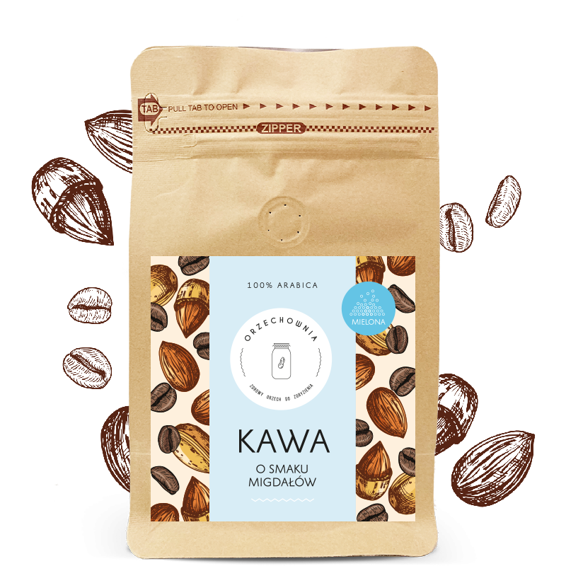 Kawa mielona o smaku migdałów | 200 g | Orzechownia