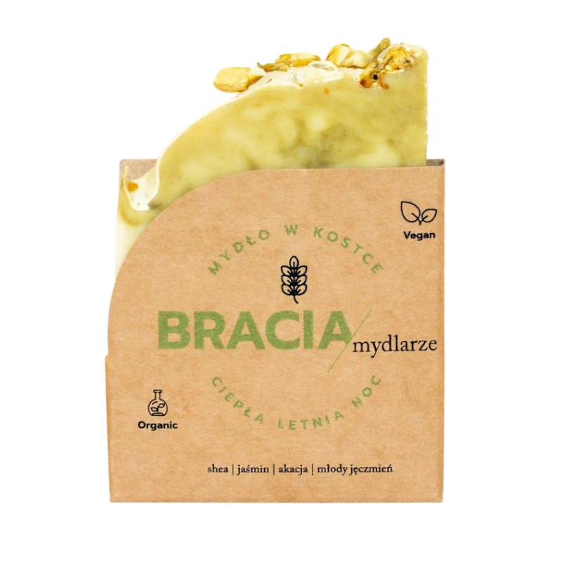 Ciepła Letnia Noc | Mydło Jaśminowe w Kostce | 120 g | Bracia Mydlarze