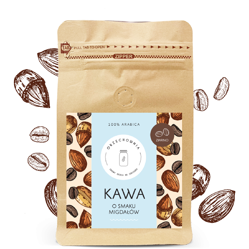 Kawa ziarnista o smaku migdałów | 200 g | Orzechownia